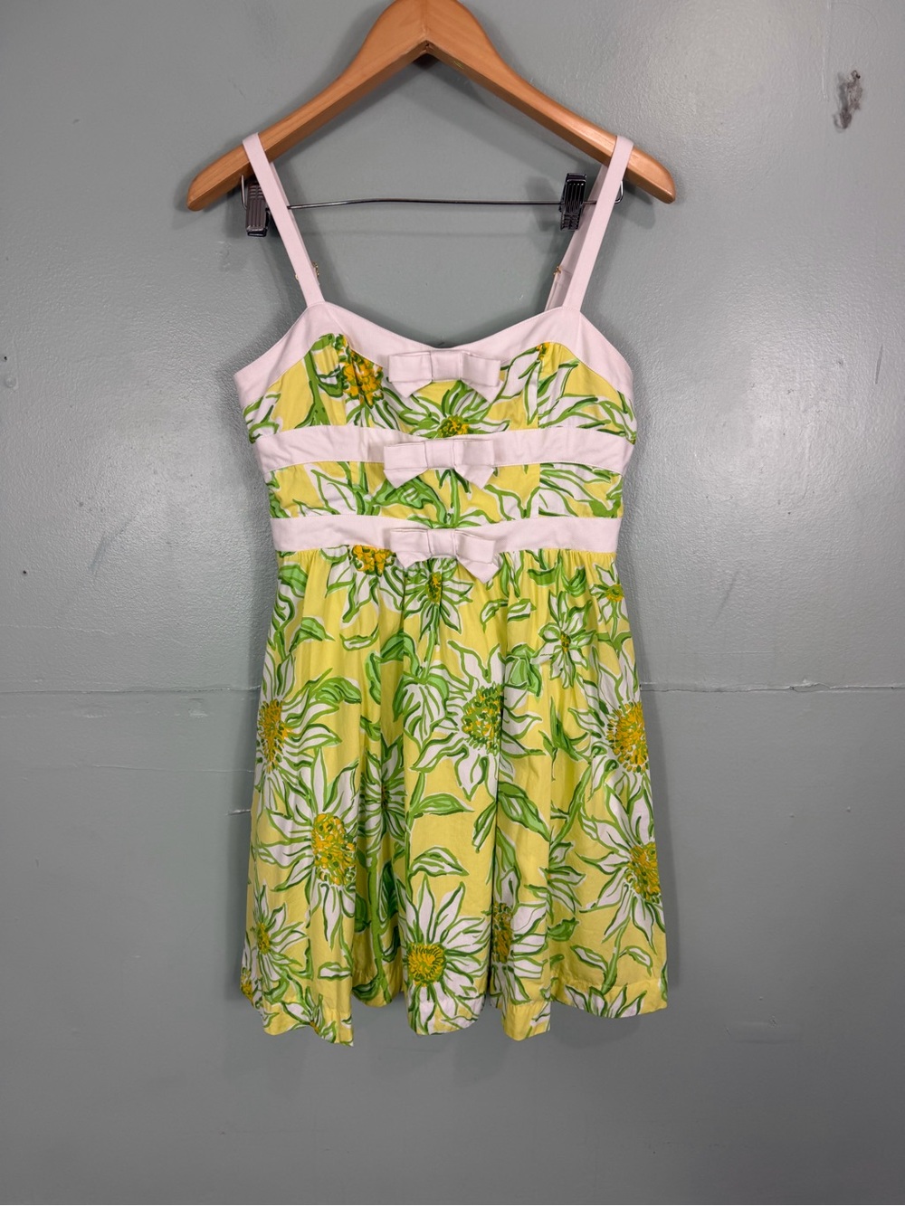 Lilly Pulitzer Cheri Mini Dress Floral Green Size 4